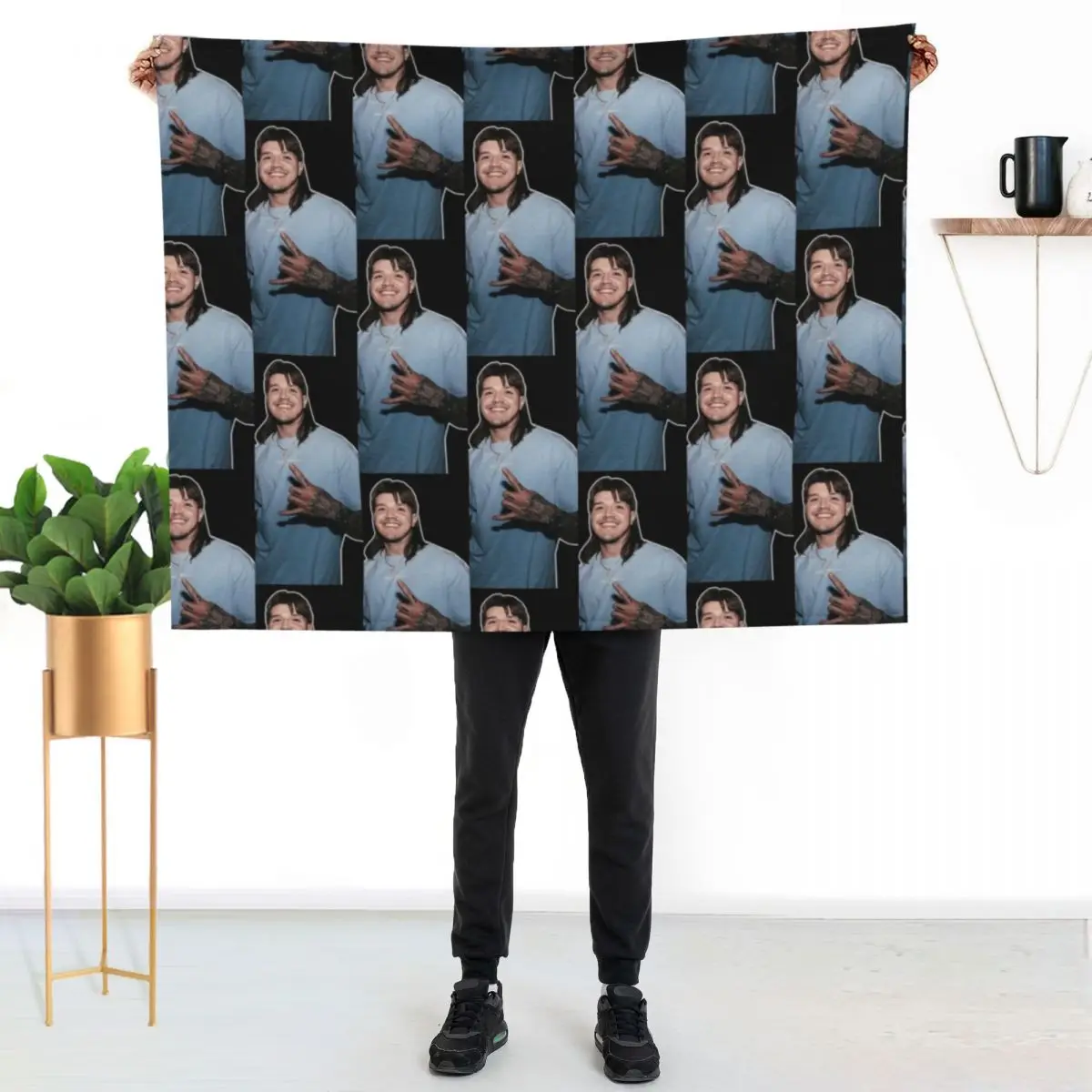 Dominik Mysterio graphic Throw Blanket Decoratives Hairys Polar Sofa Throw Blankets