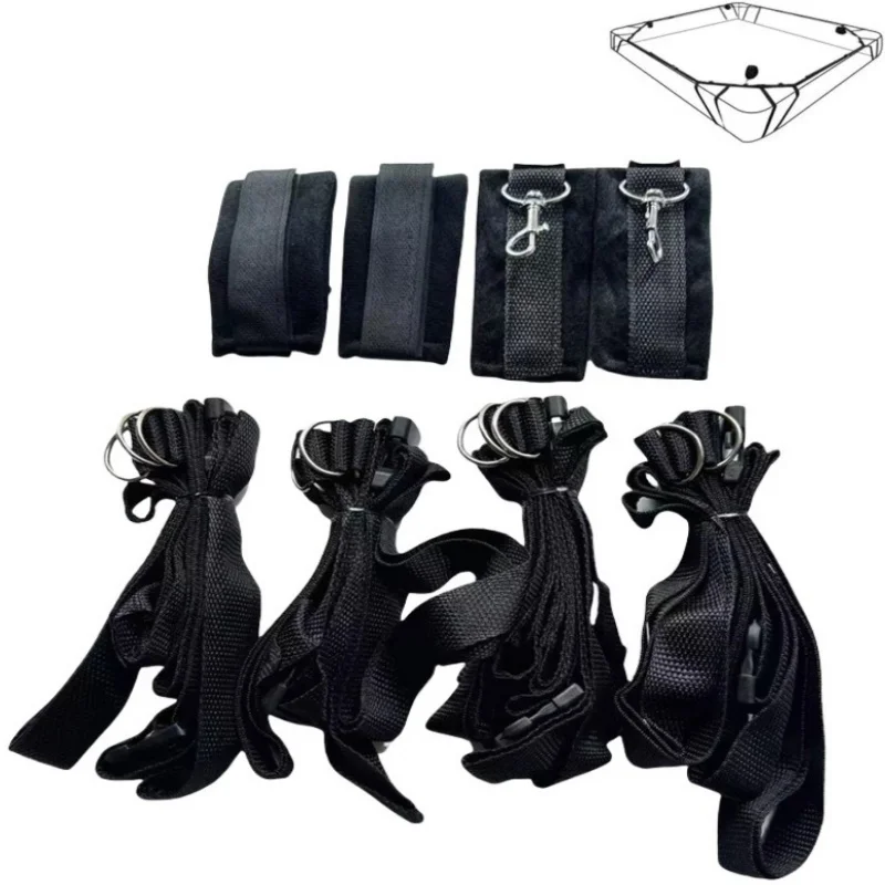 BDSM Bedding Set with Handcuffs for Couples Bedding Restraints Adult Toy for Engaging in Enticing Restraint Games on the Bed - view 4