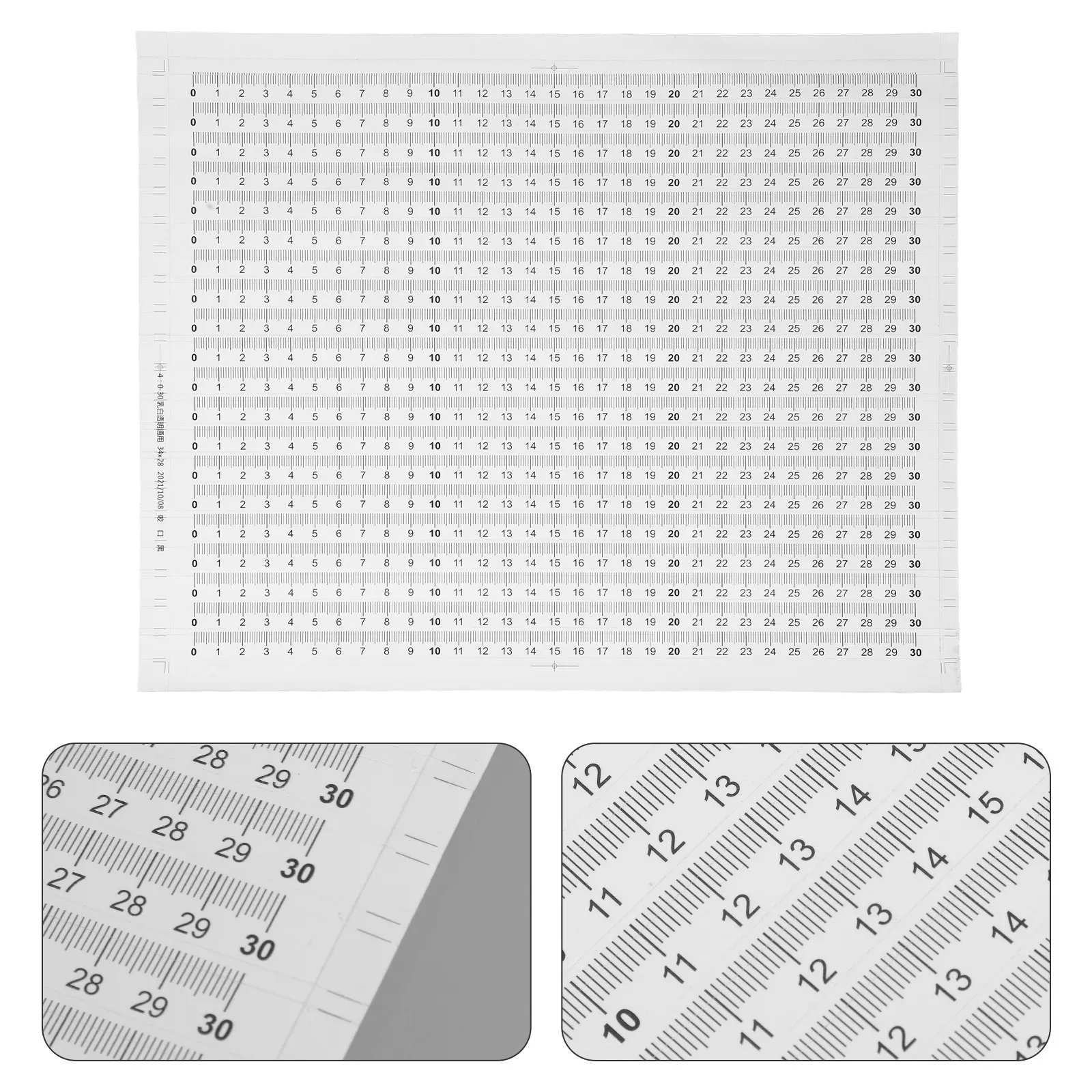 Self-Adhesive Scale Ruler Stickers 20pcs – Flexible Measuring Tape for Sewing Crafting and Labeling