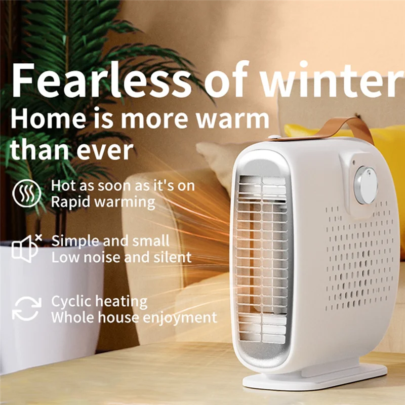 ABSS-Portable Electric Heater 800W Space Heater PTC Rapid Heating Automatic Constant Temperature For Office Home EU Plug-B