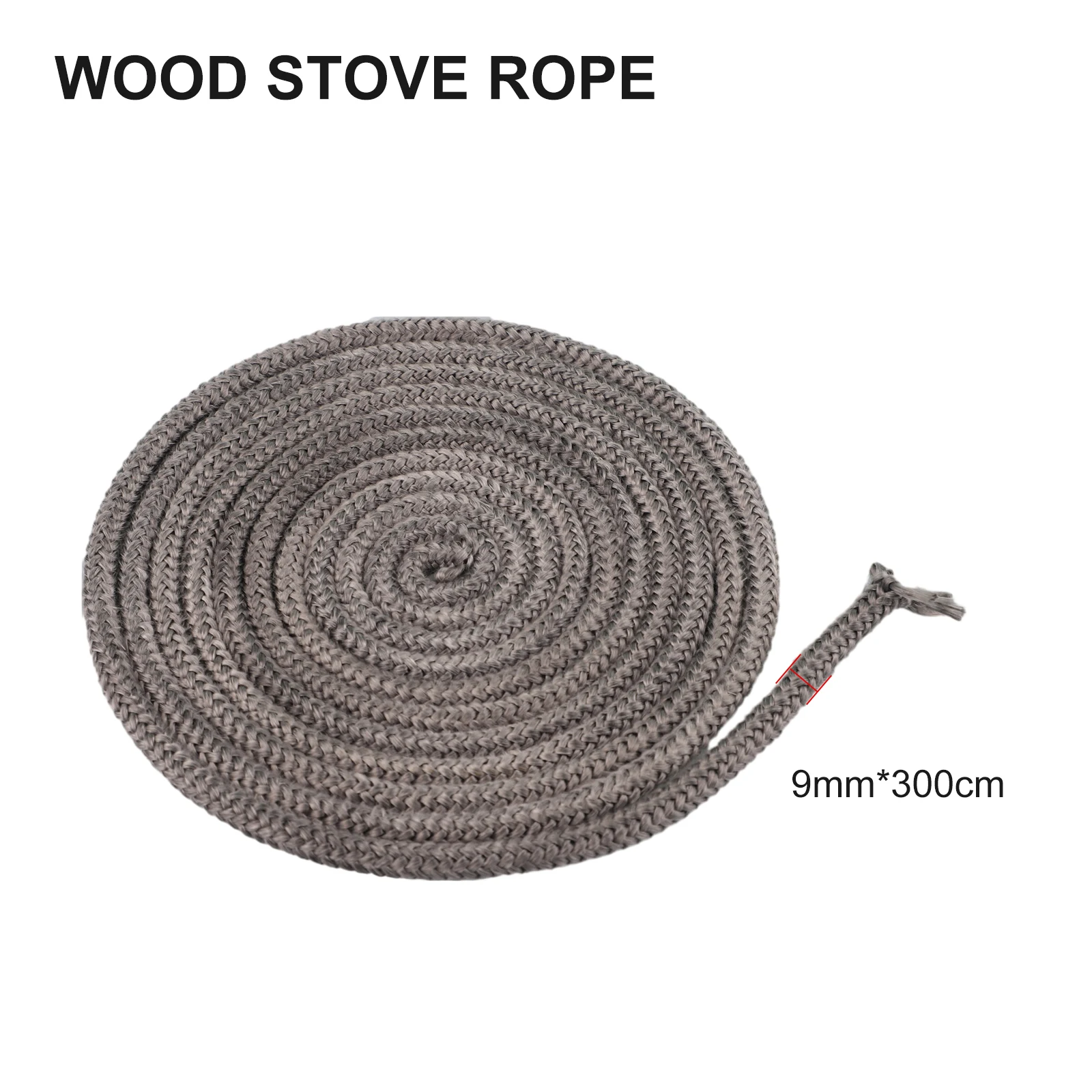 Black Stove/Fire Rope 8mm 9mm 10mm 12mm Burner Door Seal Fiberglass High Temperature Resistance Gasket Stove Door Fireplace Cord