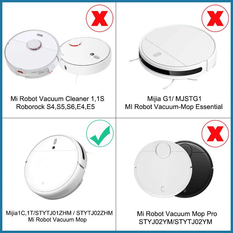 Filtr Hepa dla Xiaomi Mi Robot Vacuum Mop Mijia 1C 1T Dreame F9 ściereczka do mopa główna szczotka boczna akcesoria do robota odkurzającego