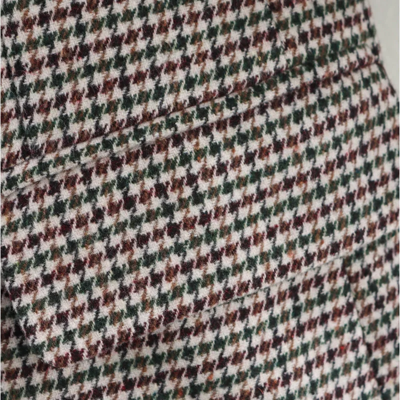 Damesmode Blazer 2025, Dames Herfst Houndstooth Revers Blazer Herfst Winter Commuter Werkkleding Dames Blazers Trafizaran
