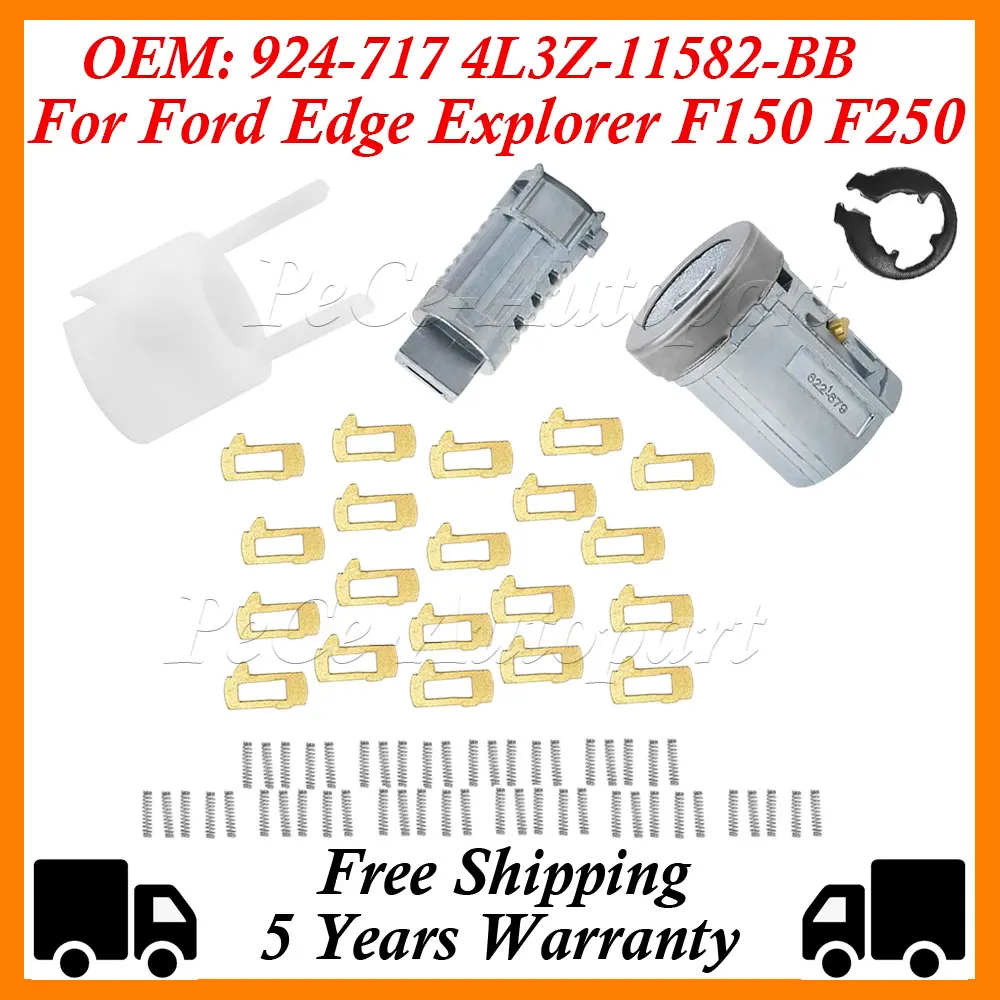 924-717 4L3Z-11582-BB Ignition Switch Lock Cylinder Assembly For Ford Edge Explorer F150 F250 F350 Lincoln MKX Replace