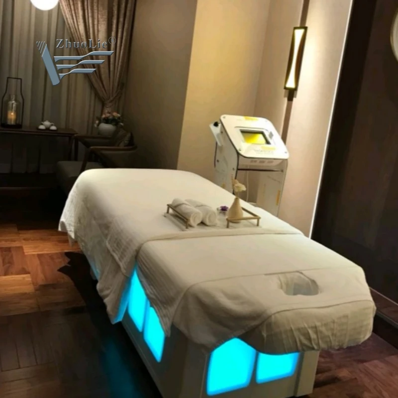 

2023 High-grade Japan Thermal Treatment Massage Bed Electric Beauty Salon Furniture with Music Massage Function
