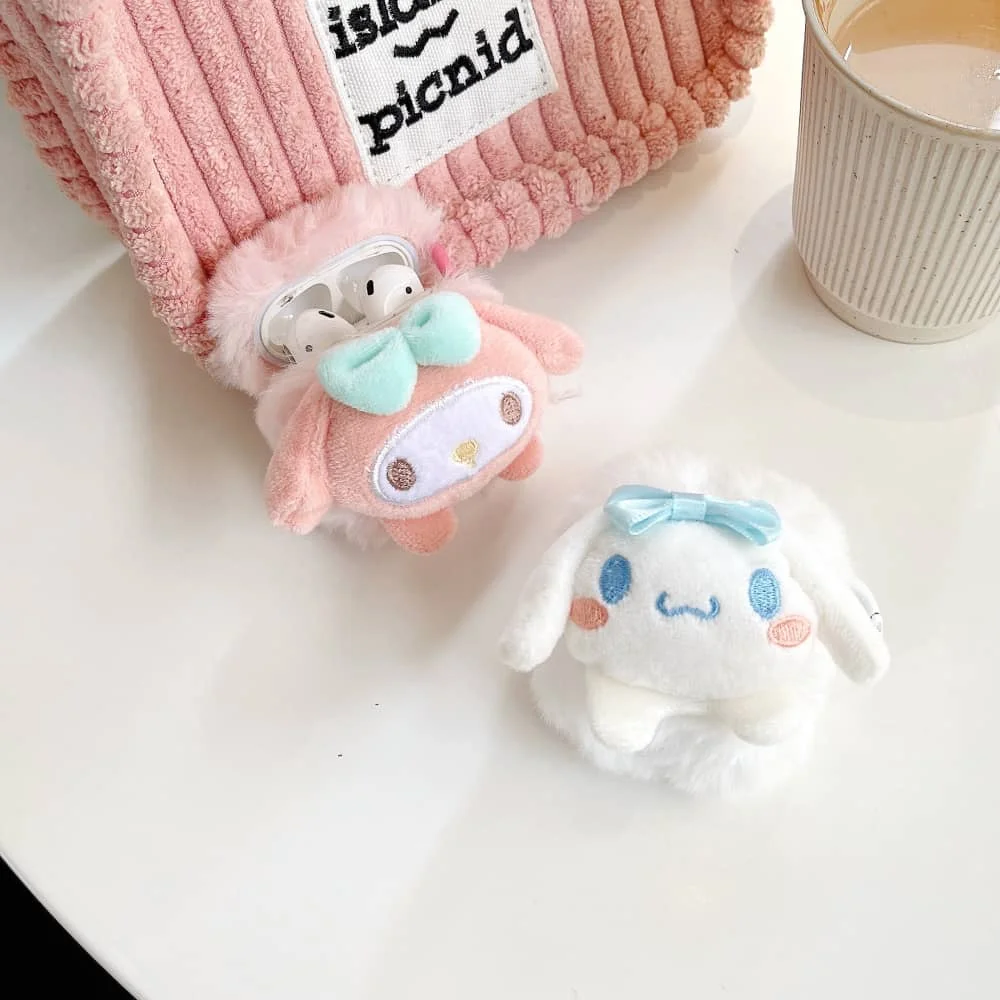 เคสหูฟังสำหรับ airpods Pro 2rd หูฟังซินนามอนลายการ์ตูนน่ารัก Sanrio Role Kuromi สำหรับ Air pods 1 2 3ปลอกนุ่ม