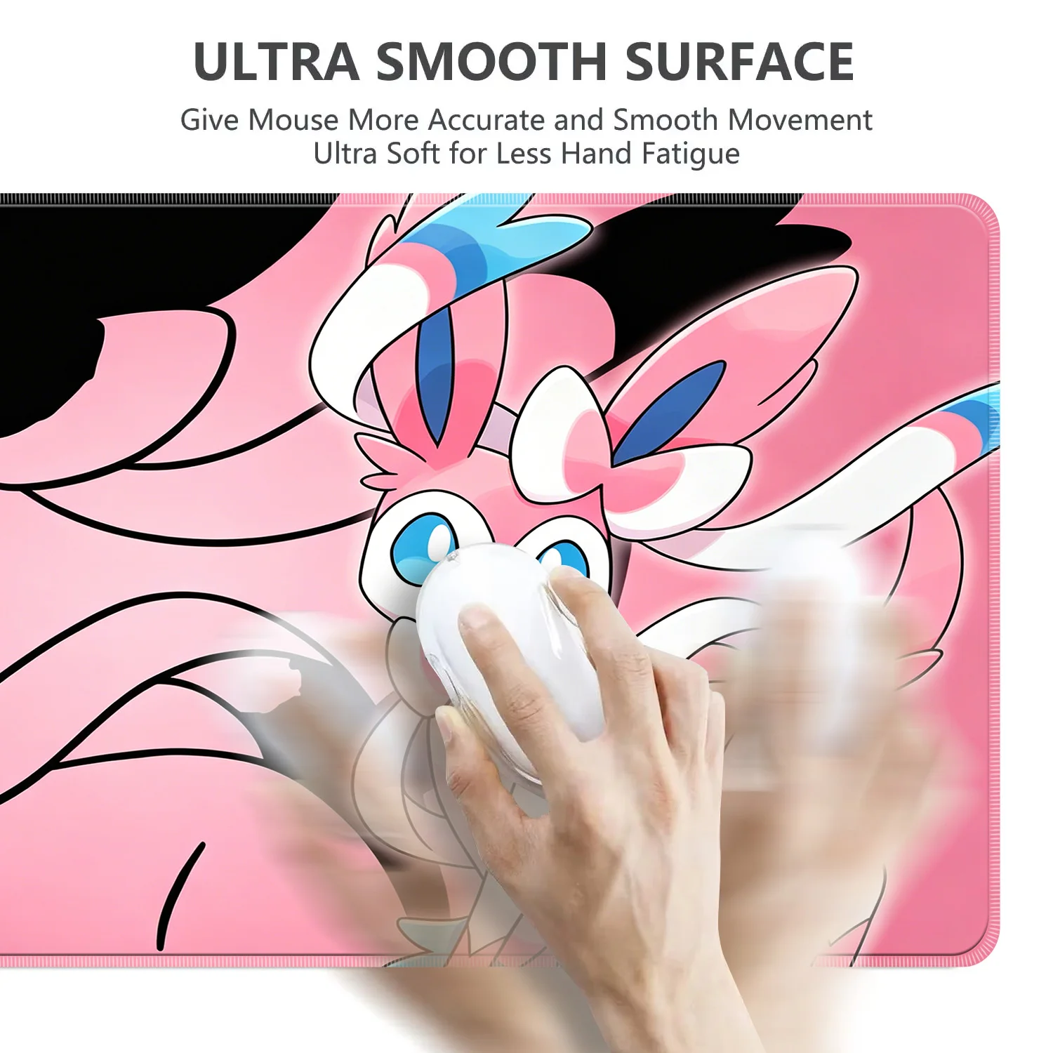 Kawaii Anime P-Pokemon HD Mouse Pad Eevee Sylveon Umbreon Pikachu XXL Mousepad Computer Keyboard Pad Game Accessories Desk Mat view 5