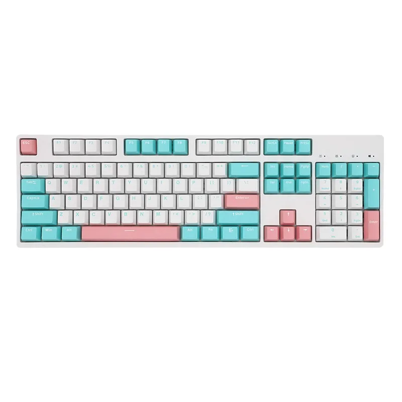 Keycaps Double-Shot Whistle Pink Profil OEM 7U/6U Space Bar PBT Untuk Alice/68/84/75/98 Gaming Kantor Periferal Mengetik Kustom