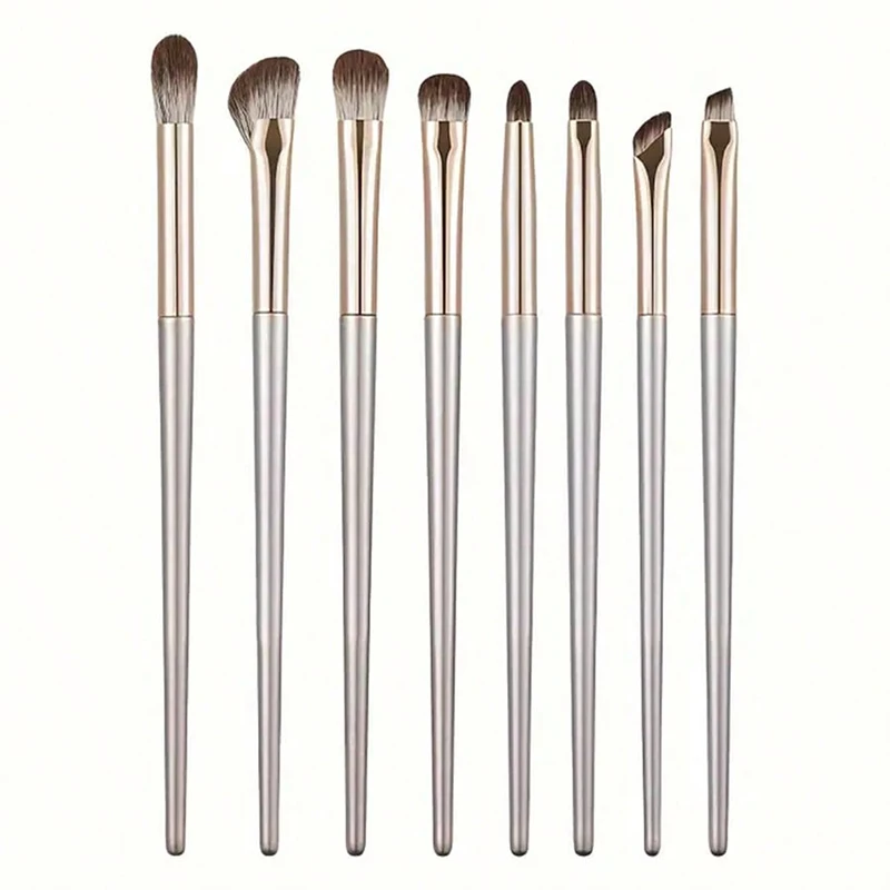 8pcs eyeshadow brush set, soft hair make-up brush, eye make-up brush, beginner nose shadow shading brush, fine eyeliner brush, p