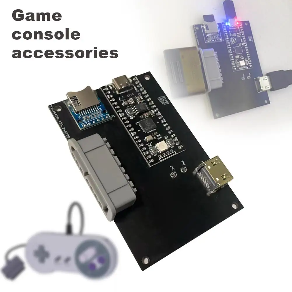 Para tablero de juegos PicoNES, interfaz HDMI para conectar al dispositivo, accesorios TF, consola, pantalla de memoria para almacenar tarjeta ROM, juego D4X4