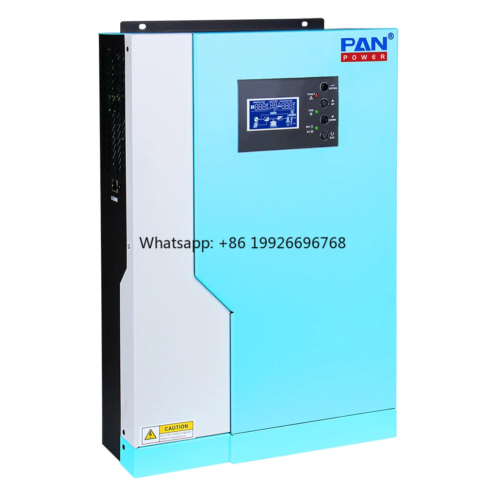 

Off Grid 5.5KVA Pure Sine Wave 5500W High Frequency 48VDC 230VAC 5.5KW Hybrid Solar Inverter Built-in 100A MPPT manufacturer