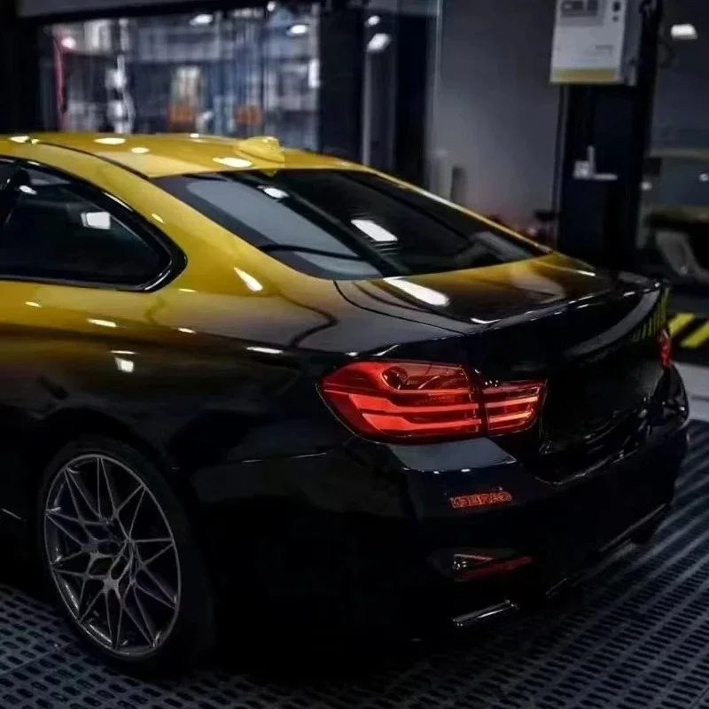 Yellow to Black Gradient Decoration Printing Car Body Sticker PET Self-adhesive Car Wrapping Vinyl Film
