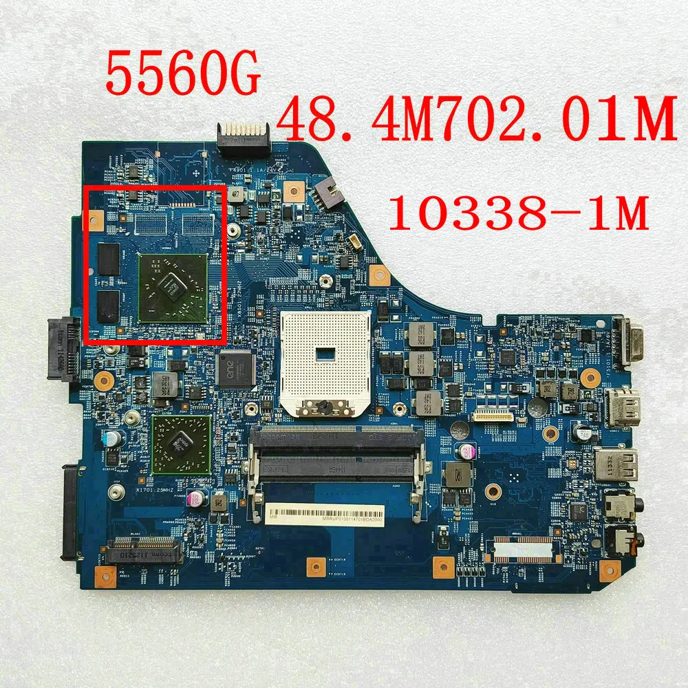 

For ACER Aspire 5560 5560G Notebook MB.RUP01.001 MBRUP01001 48.4M702.01M Motherboard 10338-1M JE50 SB MB