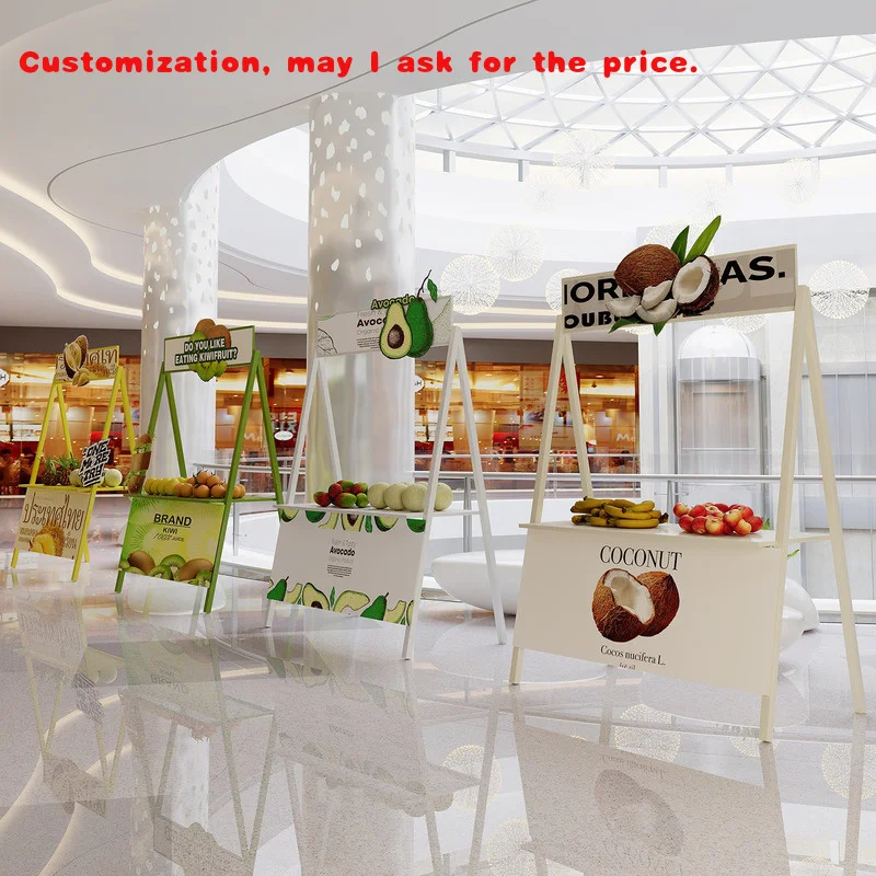 custom.Outdoor Sales Show Stand Street Large-Scale Event Stall Rack Market Movable Rack Portable Street Stall