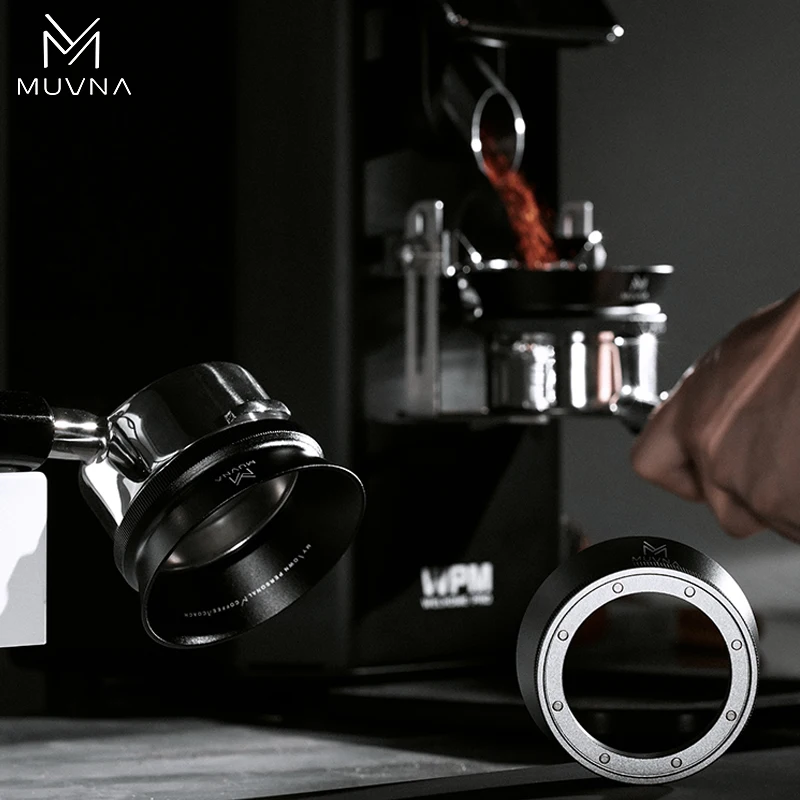 Muvna Espresso Dosing Funnel Set 51/53/58mm and Puck Screen Kit, Stainless Steel Barista Tools, Fit Portafilter Coffee Accessori
