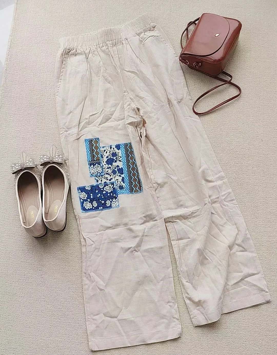 팝 뉴 팻 MM 패션 솔리드 컬러 큰 사이즈 심플하고 루즈한 다용도 디자인 감각의 아동용 바지