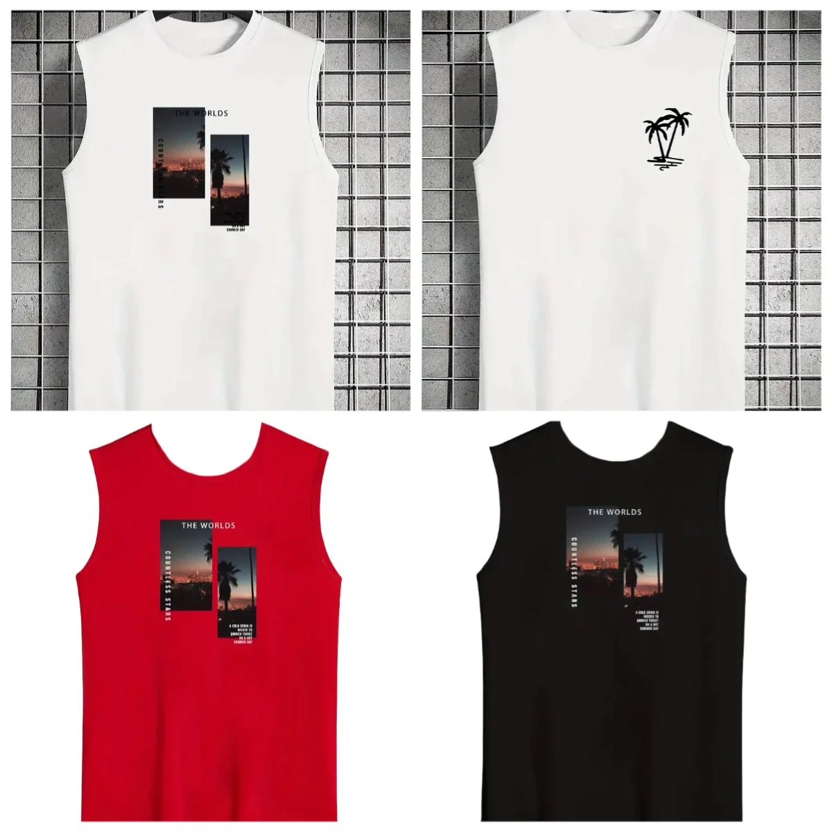 

Men's Outdoor Leisure Sports Fitness Vests for 2025, The Latest 3D Printed Quick-drying Sports Sleeveless Vests