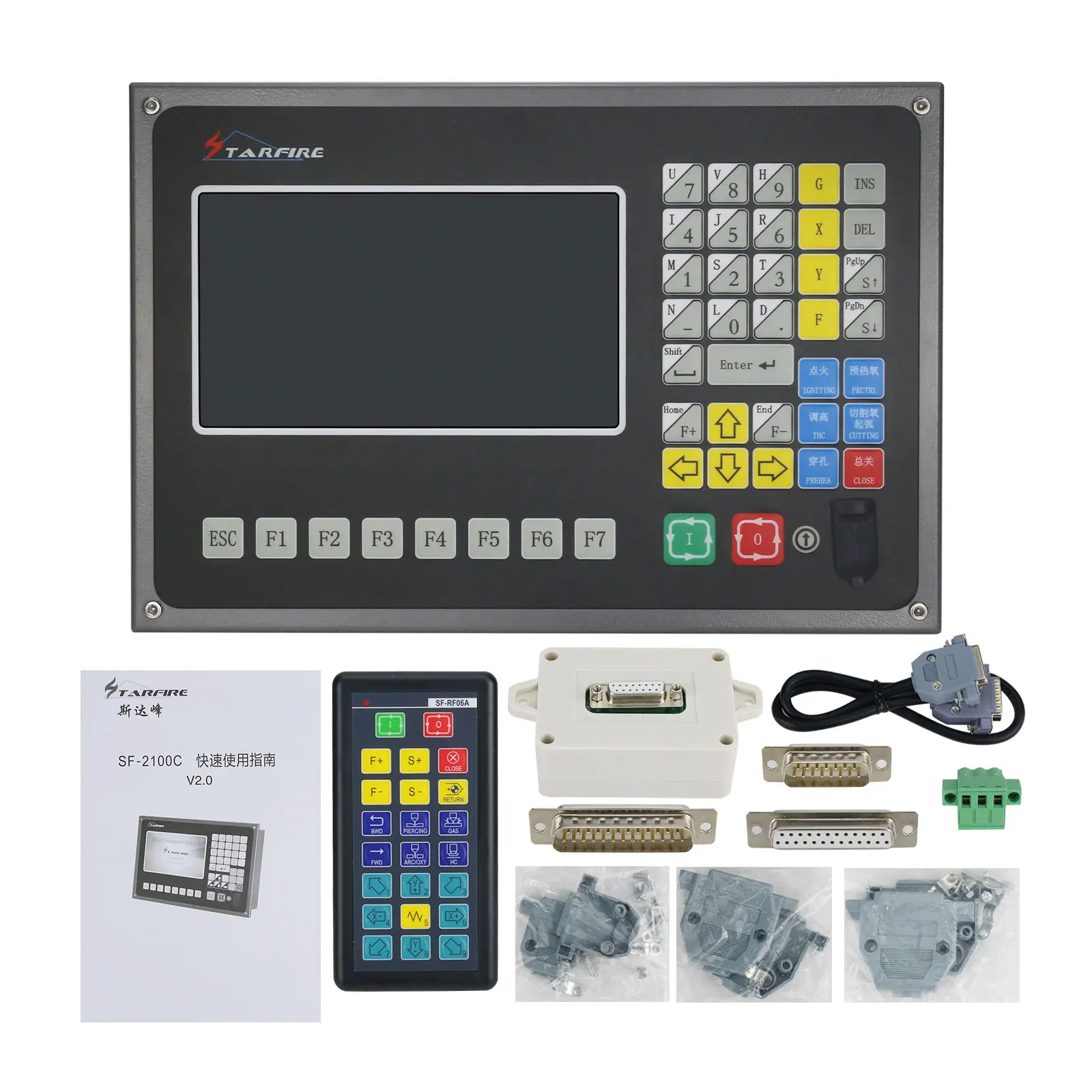 SF-2100C Controlador CNC de 2 eixos Controlador de plasma CNC com controle remoto SF-RF06A para máquinas de corte