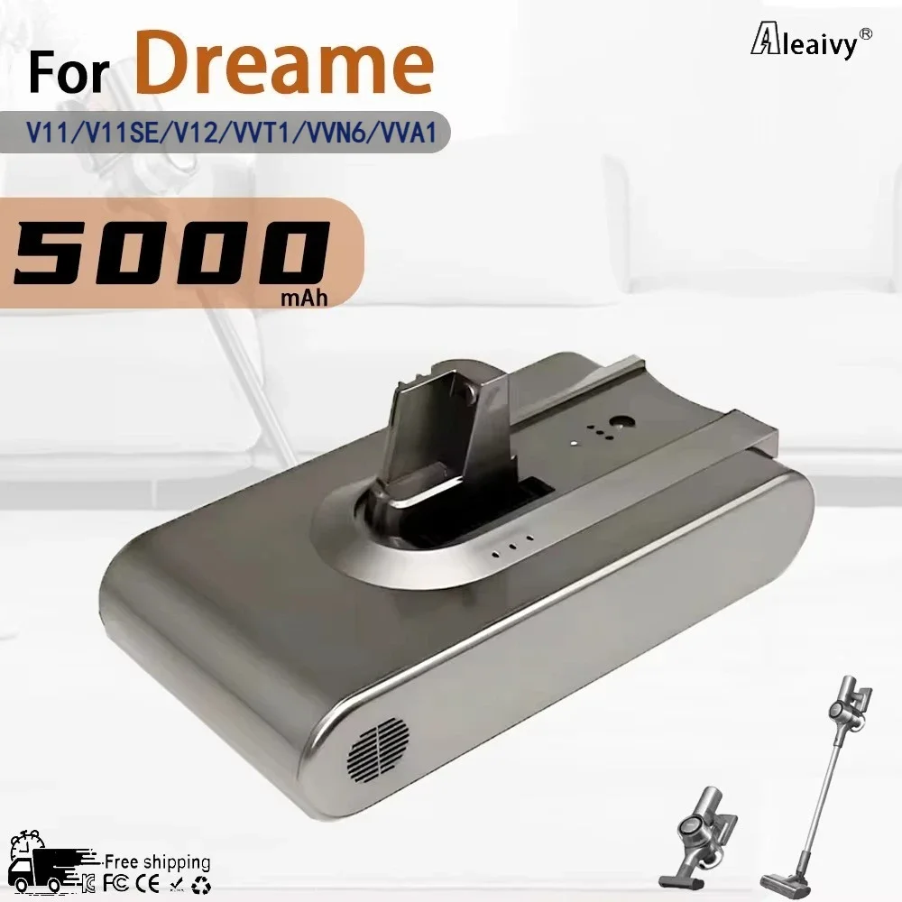 

25.2V 5000mAh High-Performance Battery for Dreame V11/V11SE/V12/VVT1/VVN6/VVA1 Easy Replace, Maintain Cleaning Efficiency
