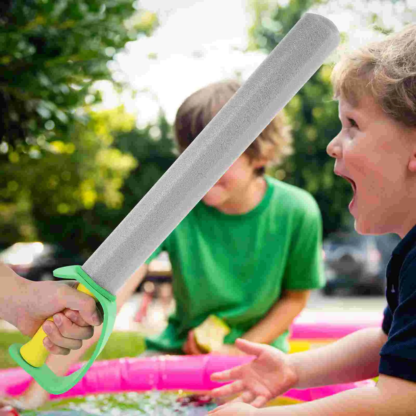 2 Pcs Children\'s Foam Sword Playthings for Kids Toy Toys Pirate Fencing Training Tool Dreses