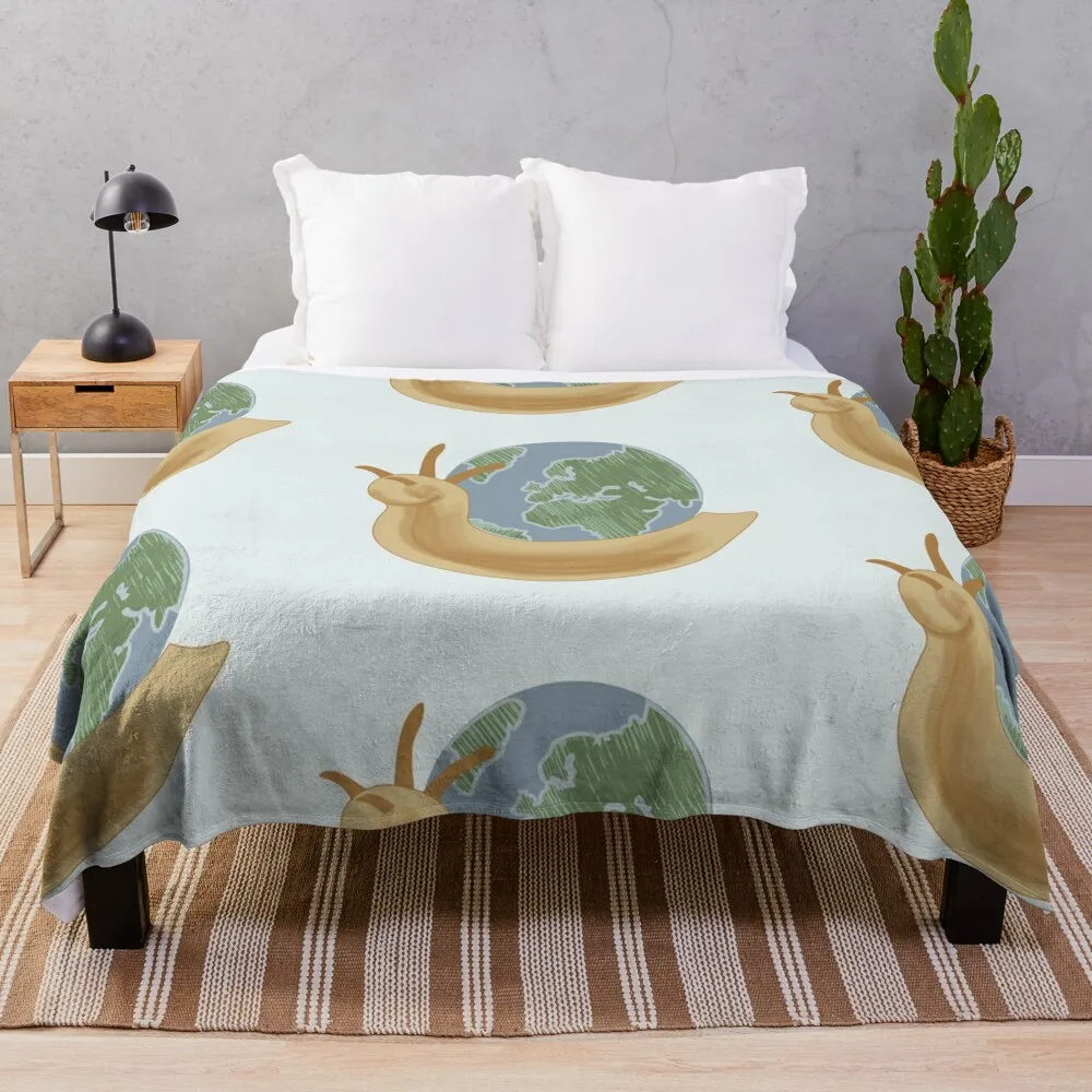 

Earth-Shelled Snail Throw Blanket Luxury Soft Beds Blankets