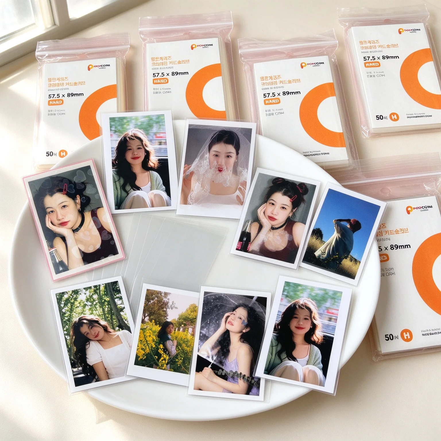50Pcs 70x100mm 56x87mm Hard Card Sleeves Acid Free PVC-Free Deck Protector For TCG Standard Cards Kpop Photocard Binder Film
