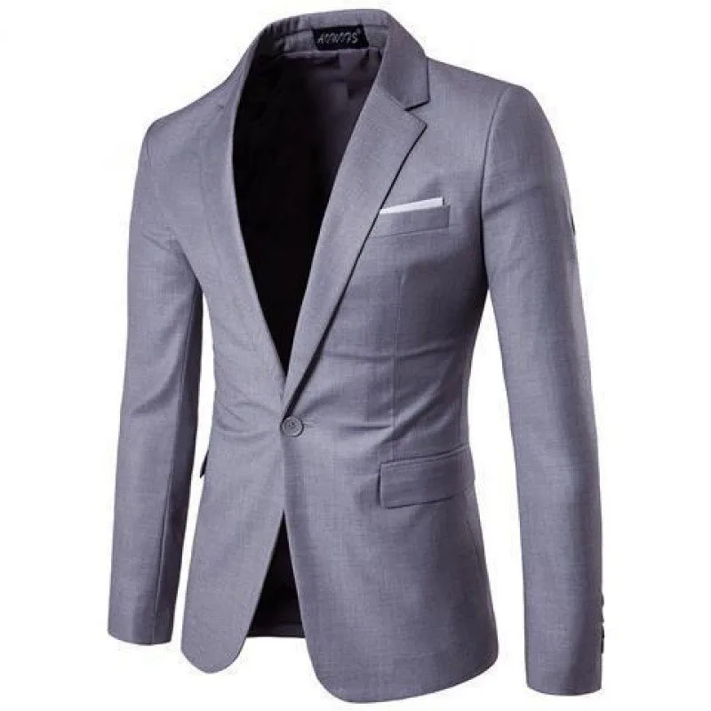 Men's Casual Sport Coats Slim Fit One Button Suit Lightweight Sports