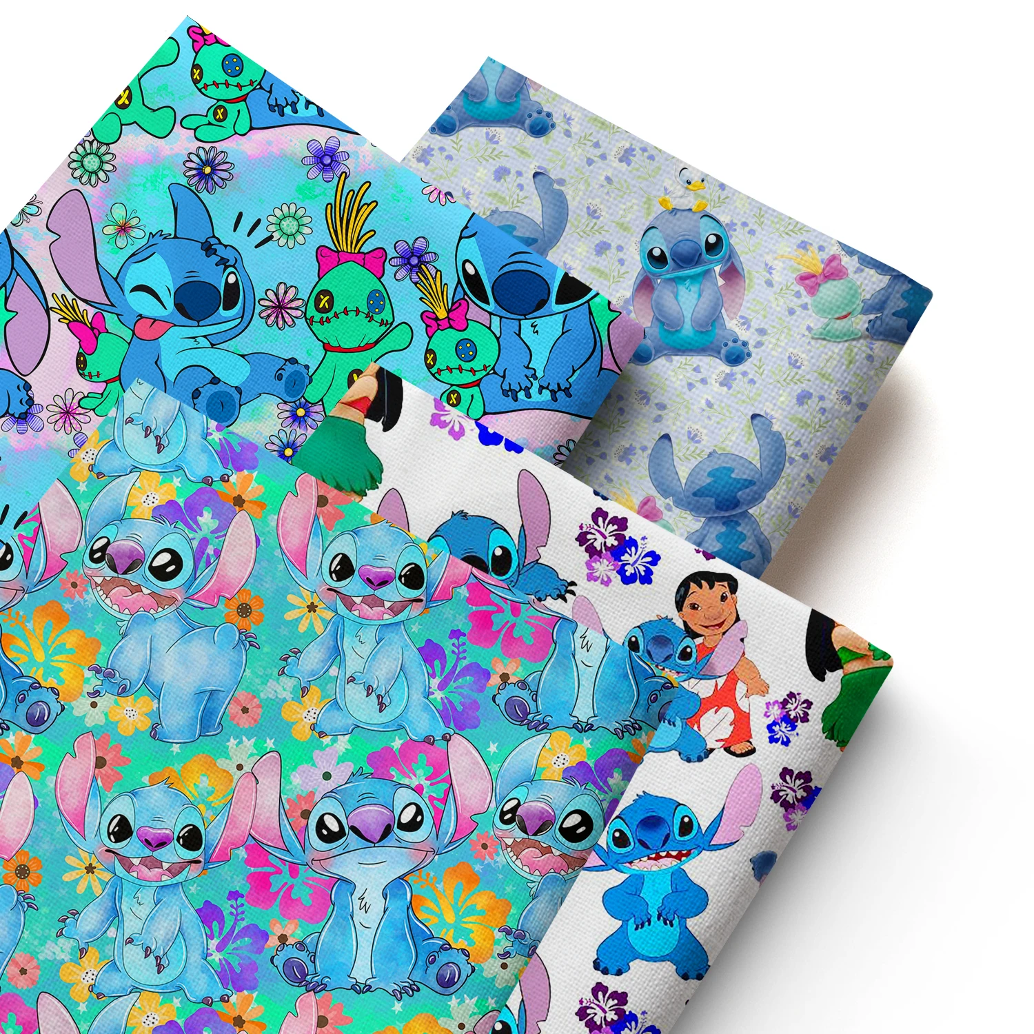 

Pre-cut 57x19.68inch [Lilo Stitch Anime Fabric] Polyester Lilo Stitch Anime Themed Quilting Fabric | Pre-cut Craft Fabric