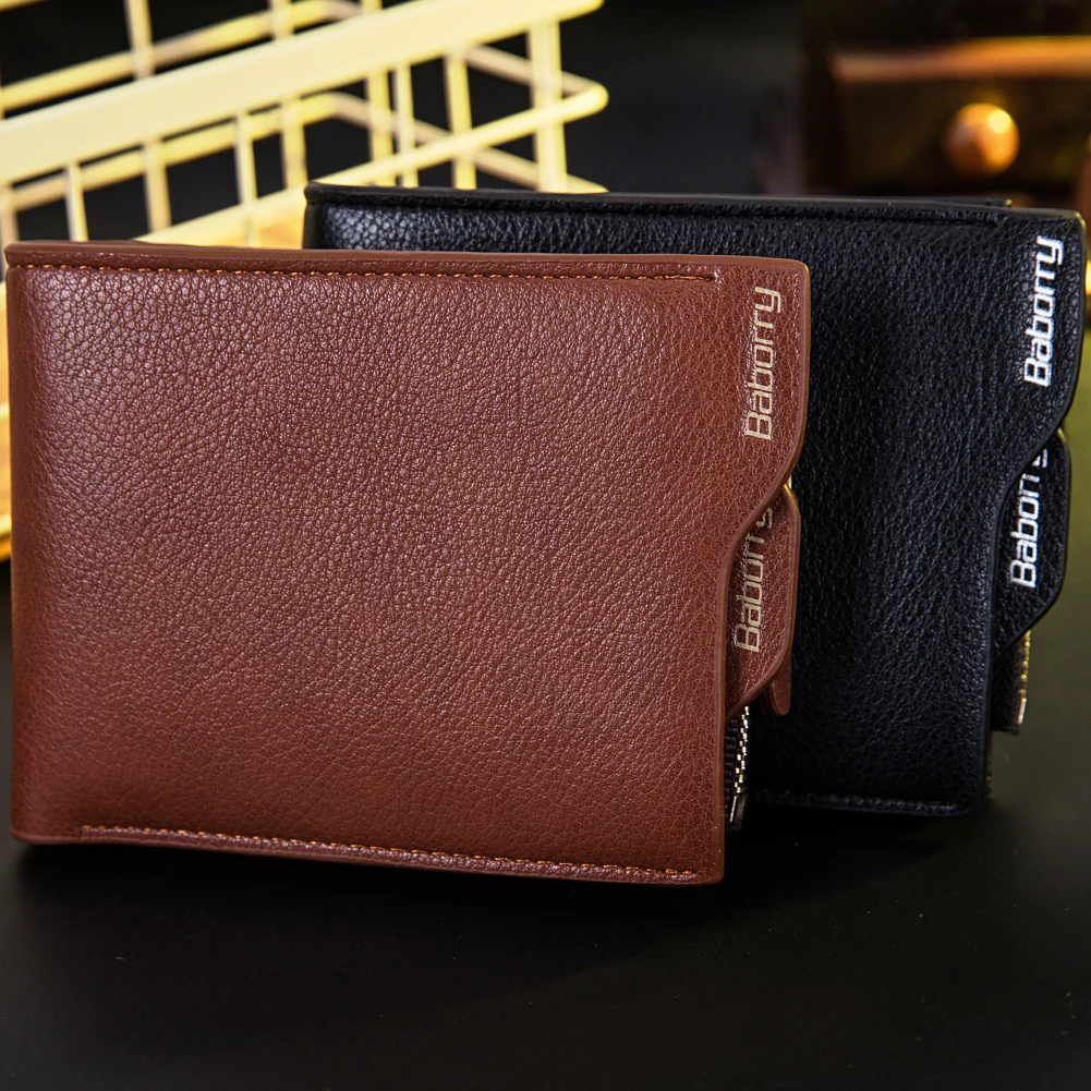 Wallets for Men Coin Purse Pocket Wallet ID Card holder Purse Clutch with zipper Men Wallet With Coin Bag Gift 2022 Hot Fashion