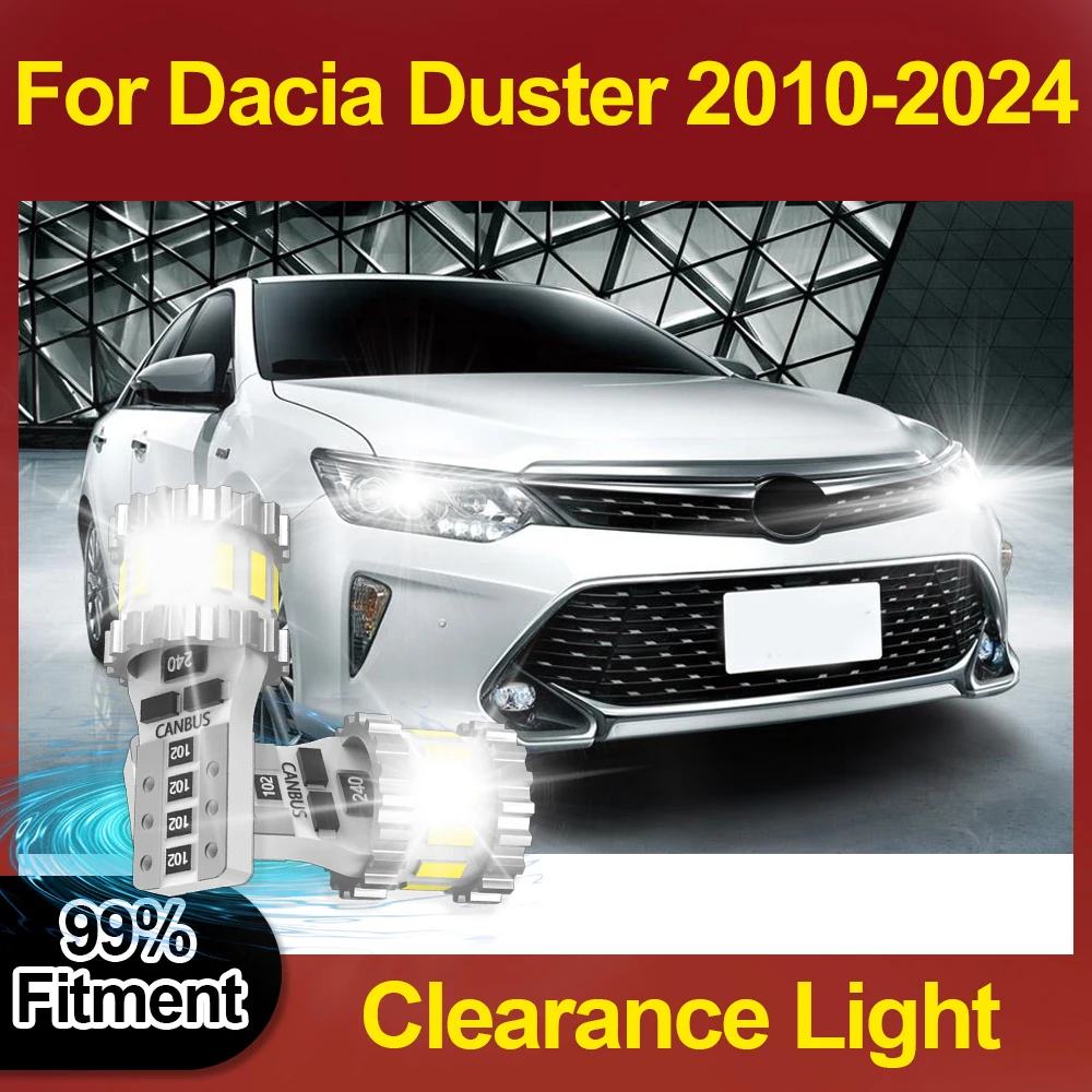 

2X T10 W5W Canbus Car Clearance Light Bulb 3400LM 6000K For Dacia Duster 2010 2011 2012 2013 2014 2015 2016 2017 2018 2019-2024