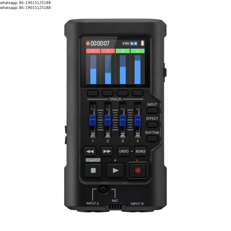 2-in/ 2-out USB Audio Interface  R4 with 32-Bit Float Technology and 4 Faders for Volume Control