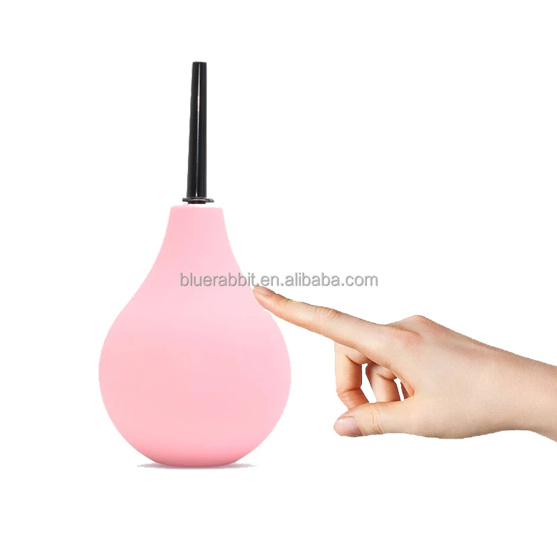 225ml bola lampu Enema Douche grosir Pink dapat digunakan kembali jarum suntik vagina pembersih Anal