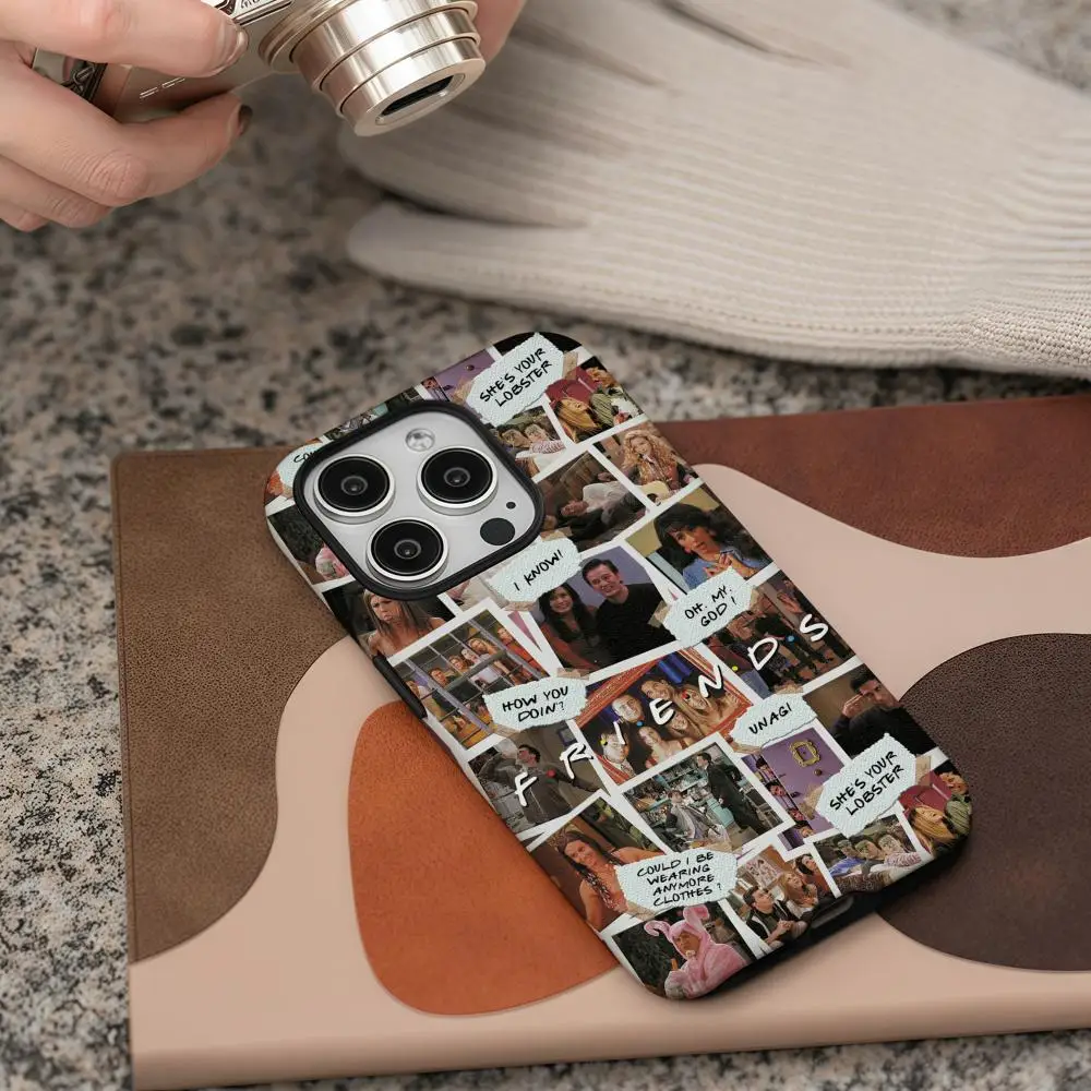 Friends TV Show Phone Case For iPhone 17 16 15 14 13 12 Pro Max Plus Glossy HD Double-Layer Liquid Back Film Hard Shell view 4