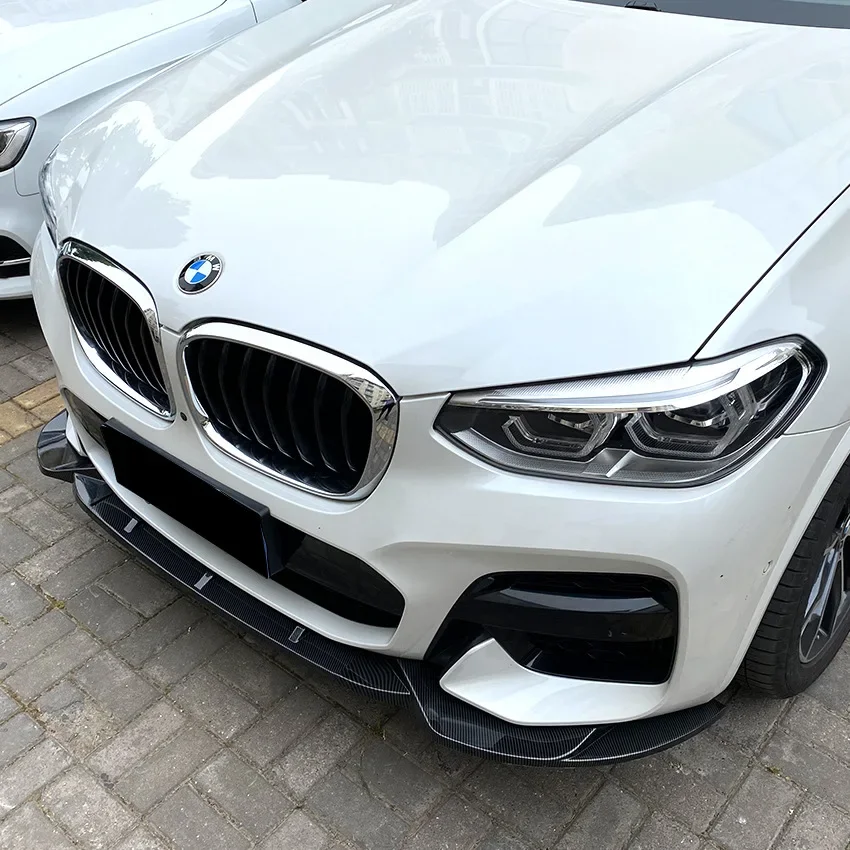 Front Bumper Lip Spoiler Splitters For BMW X3 X4 G01 G02 M-Pack 2018-2021 Front Bumper Splitter Lip Spoiler Diffuser Body Kit