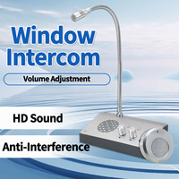 ABBREE Dual Way Window Intercom System AR-812 Bank Counter Interphone Two Way Intercom Intercom bank pharmacy Table Microphone