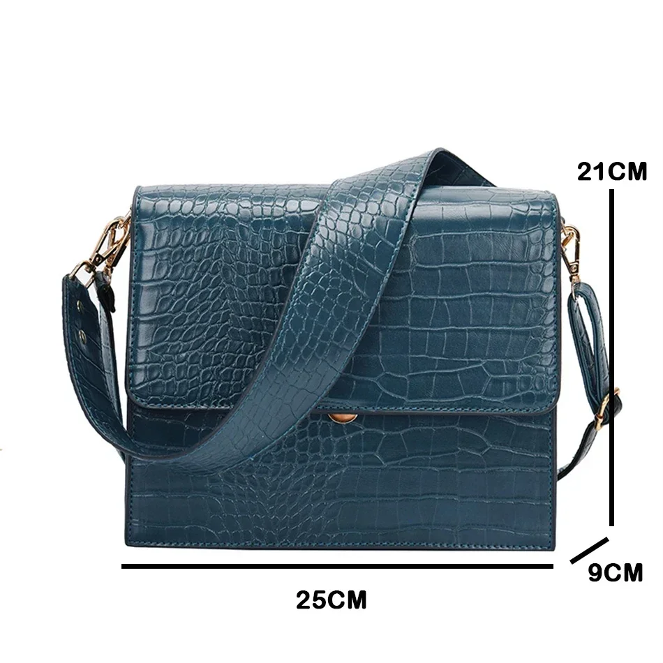 Luxury Brand Female Tote Bag 2024 Fashion New Quality Leather Women Designer Handbag Crocodile Pattern Shoulder Messenger Bag