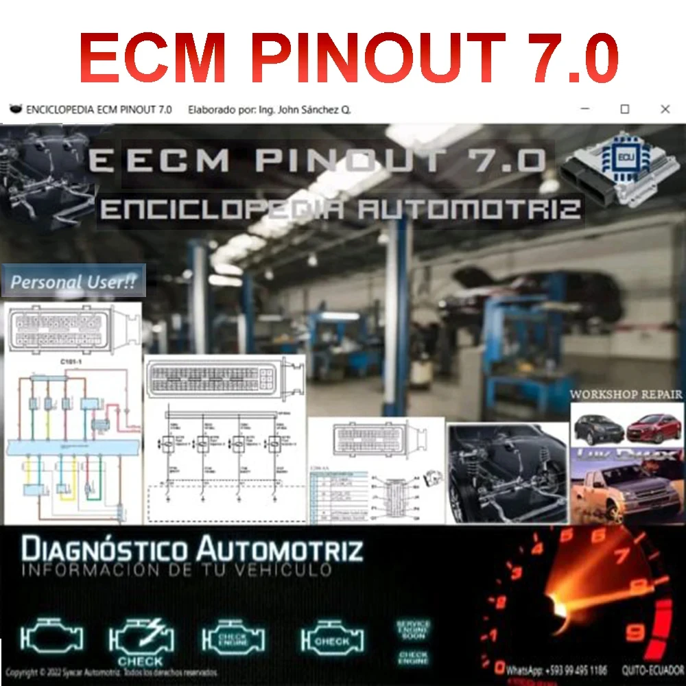 

ECM PINOUT 7,0 автомобильное программное обеспечение, диаграммы проводки, Автономная база данных, электронные предохранители Pcm Ecu Bcm платы иммобилайзеры, инструменты для ремонта DIAG