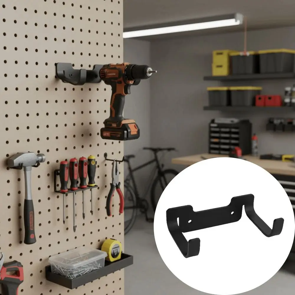 

Сверхмощная настенная вешалка, компактный металлический настенный кронштейн, органайзер для гаража, универсальная вешалка, настенное крепление, стойка для триммера, сарай для двора
