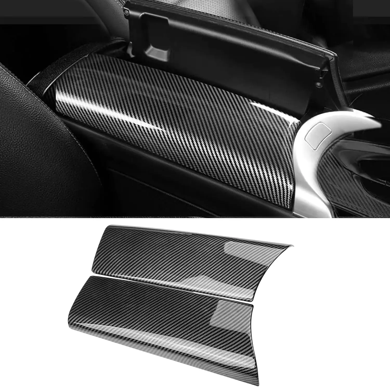 Carbon Fiber For Mercedes Benz Console Covers Center Armrest Box Cover for C GLC Class For Mercedes Benz W205 X253