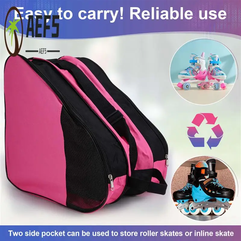 

AEF5-Roller Skate Bag For Ice Skates,Inline Skates&Skate Accessories, Breathable Skate Bag+Adjustable Shoulder Strap