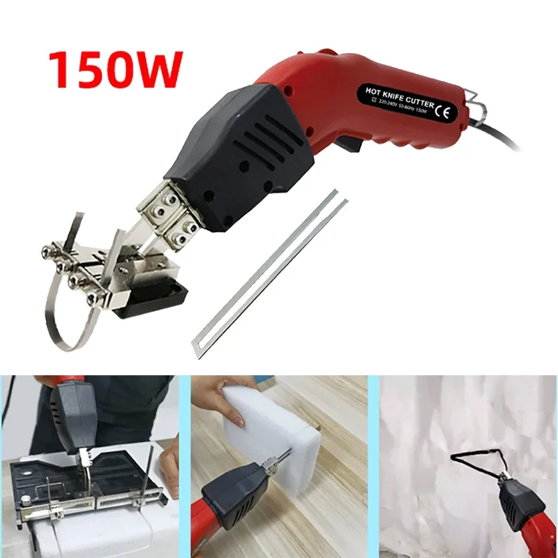 250W Electric Foam Cutter Knife Hot Knife Tyrofoam Cutting Tool with Blades Accessories Slotting Board DIY Sculpture Power Tool