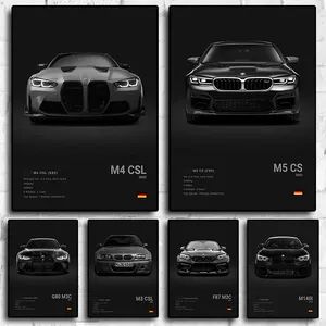 Pop Black and White Poster Wall Art F80 M3 M140 GTR HD Printing Oil on screen home room Decoration 12 Main Sales Decorative Room Tables - №6
