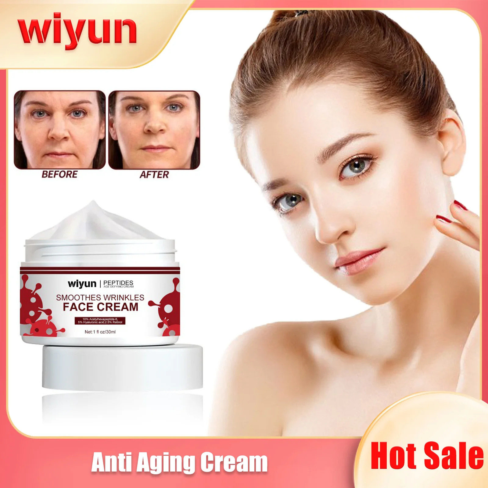 Retinol Wrinkle Removing Cream Whitening Firm Lifting Anti Aging Fade Fine Lines Lighten Dark Spots Moisturizer Beauty Skin Care