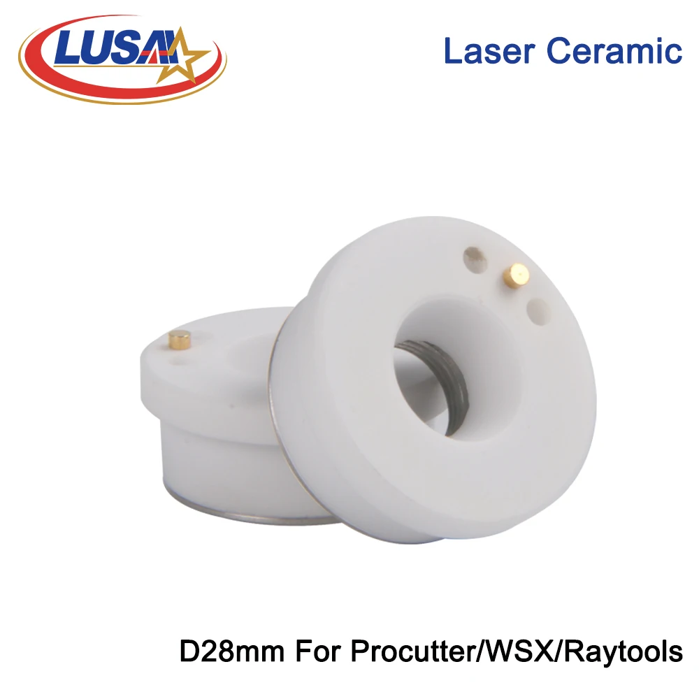 LUSAI Fiber Laser Ceramic KT B2 CON 28mm D28H11.7M11 For ProCutter Raytools WSX Laser Cutting Head Dysza Holder Parts