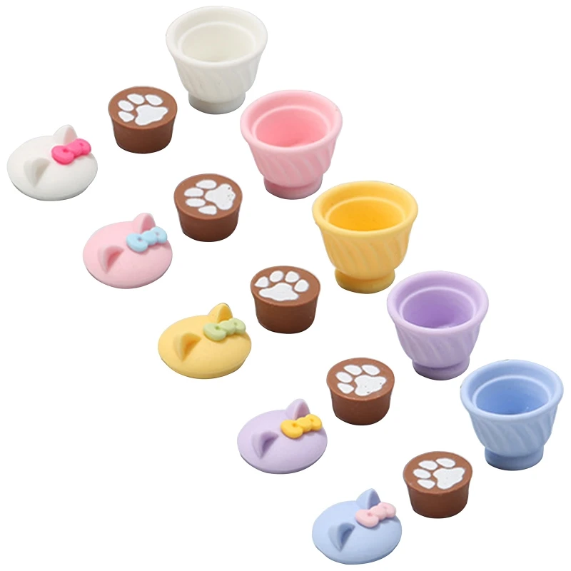 Simulation Coffee Mug Mini Cup with Lid Model Dollhouse Accessories Kitchen Toy Pretend for Play Props Realistic Fi