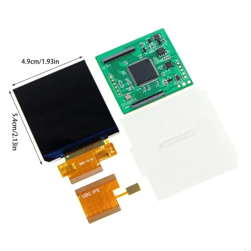 573A استبدال احترافي 2.45 "IPS شاشة LCD ألعاب وأجهزة لوحات المفاتيح لـ Gameboy Color V5.0