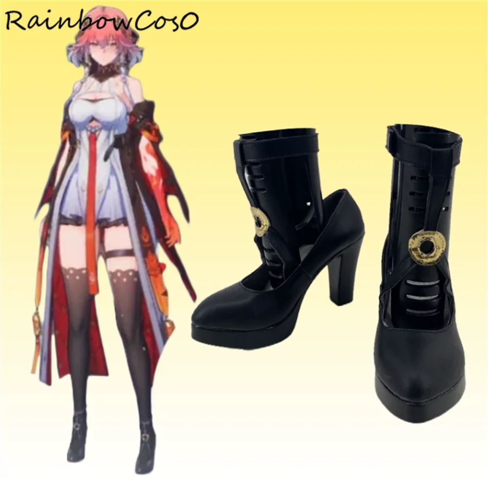 

Changli Wuthering Waves Cosplay Shoes Boots Game Anime Halloween RainbowCos0 W4323