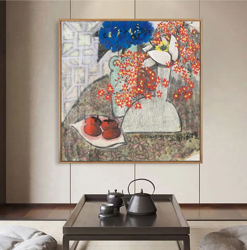 

Ancient Chinese Style Landscape Mountain Office Decorative Poster Wall Art Canvas Painting Picture Print Living Room Home Décor