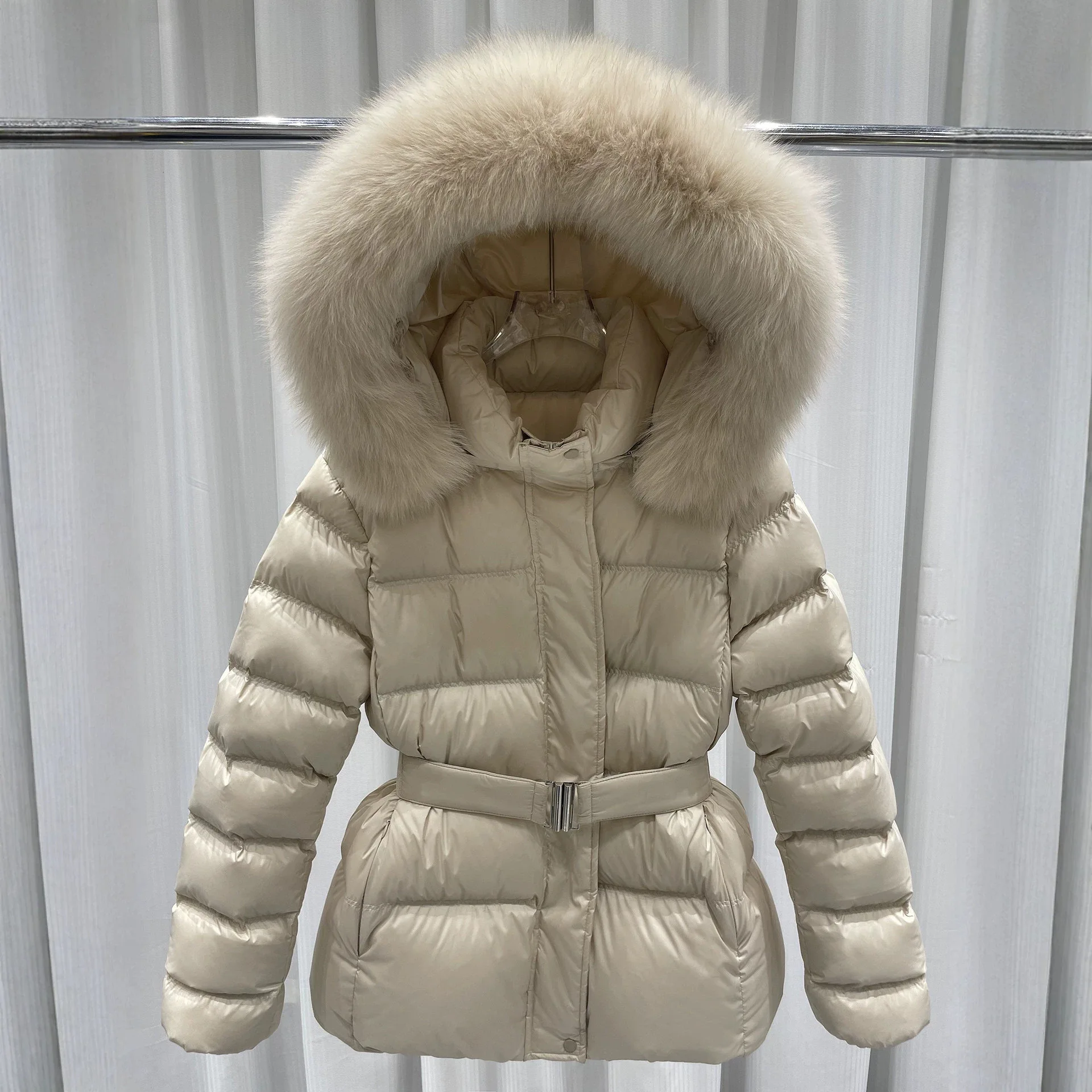 Women's Winter Parka Coat 2026 New Fur Collar Hooded Korean Version Lady Down Cotton Jacket Warm Ladies Cotton Padded Outerwear