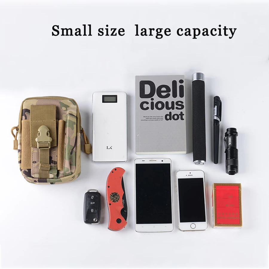 Outdoor Travel Waist Bag Waterproof Camouflage Hanging Bag Accessory Bag Multifunctional Phone Bag